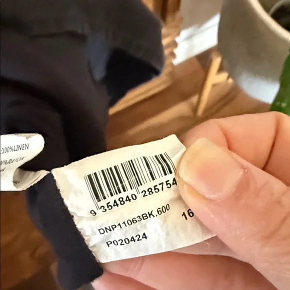 DISSH 100% Linen Smocked Square Neck Knee length Dress. Size 16 - Picture 7 of 10